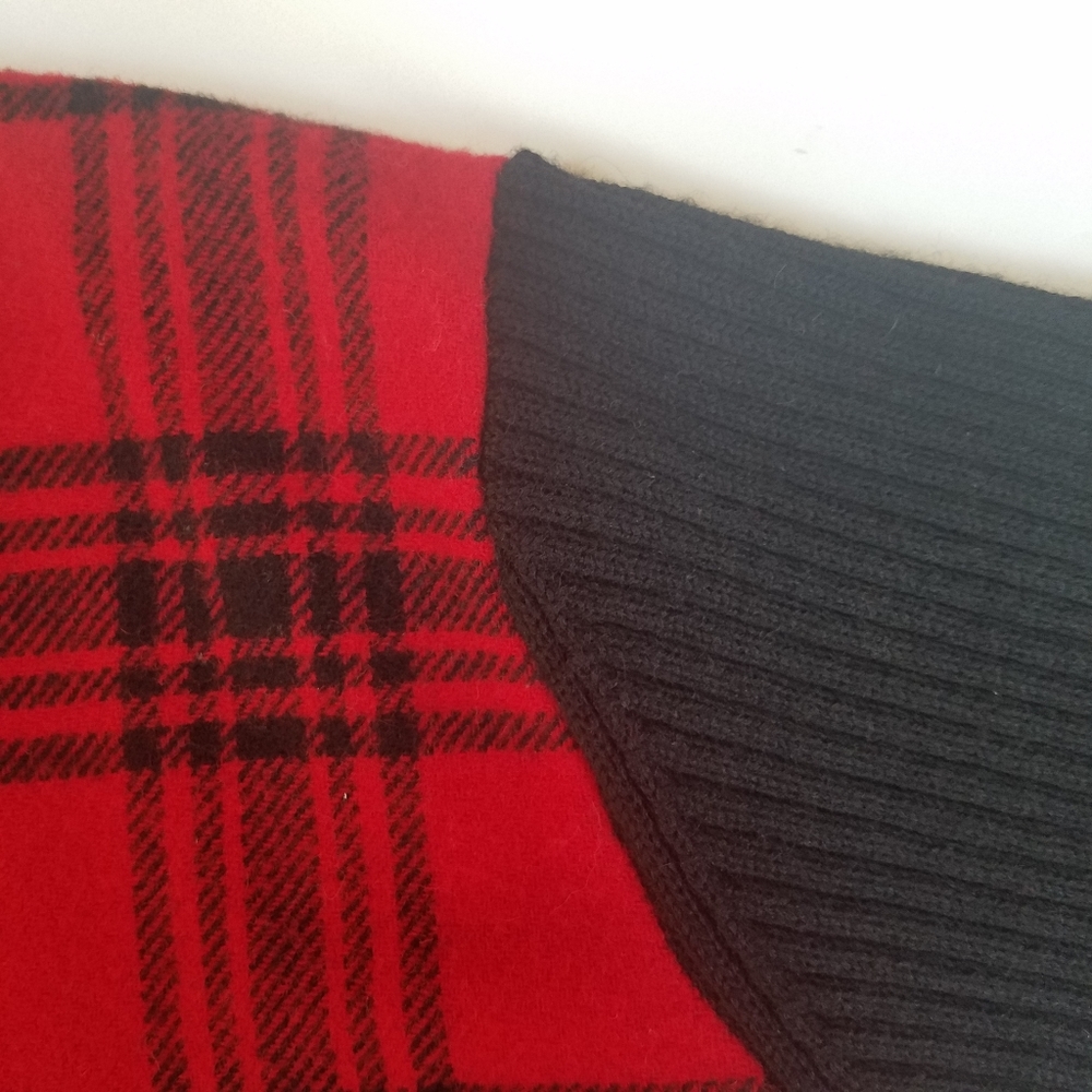 Pendleton Vintage Red Buffalo Plaid Wool Sweater - Picture 9 of 16